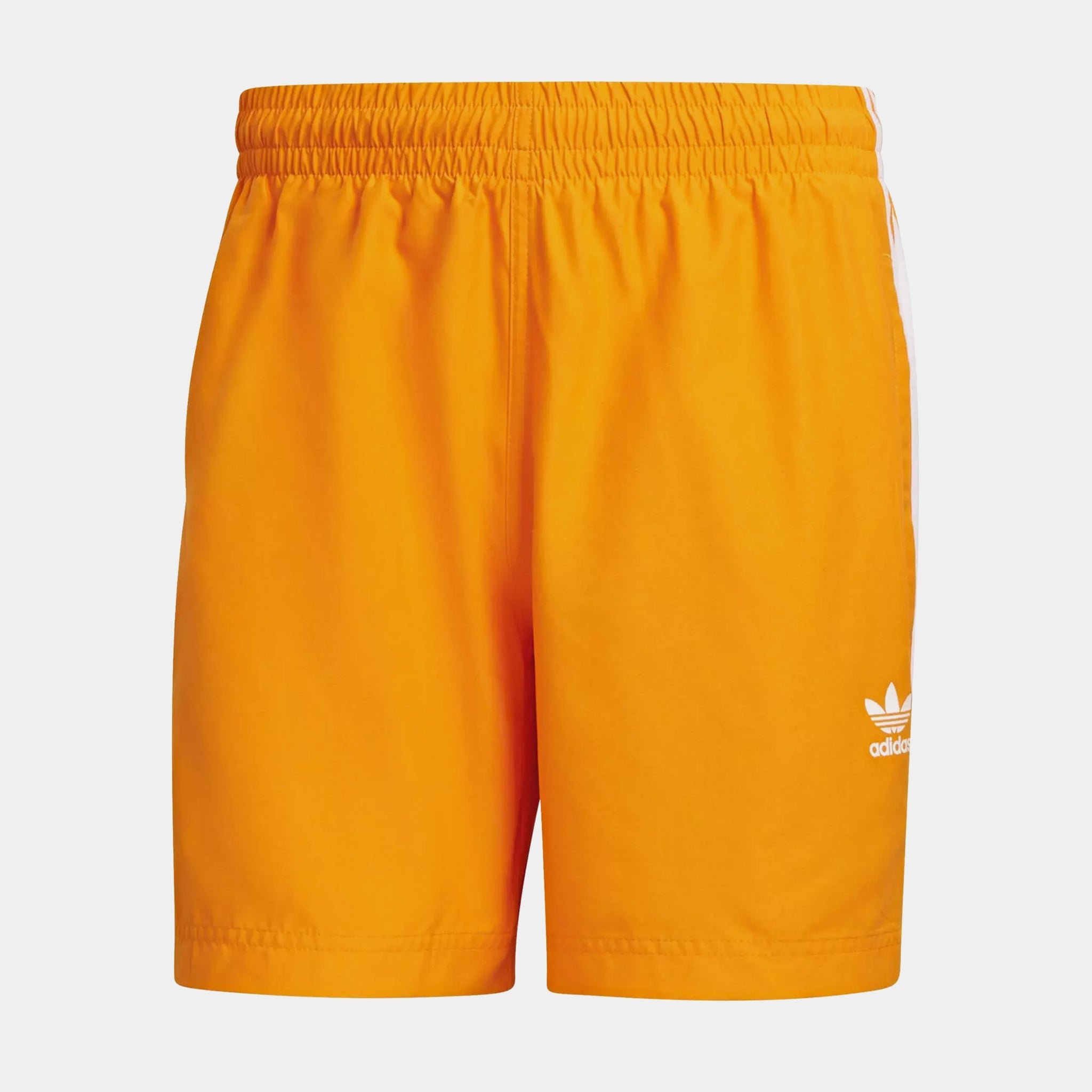 adidas Classic 3-Stripe Swim Short Mens Shorts Yellow Orange