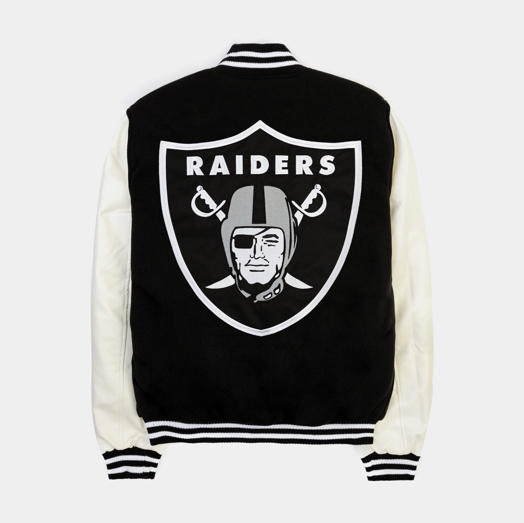 Las Vegas Raiders JH Design Wool & Leather Reversible Jacket with