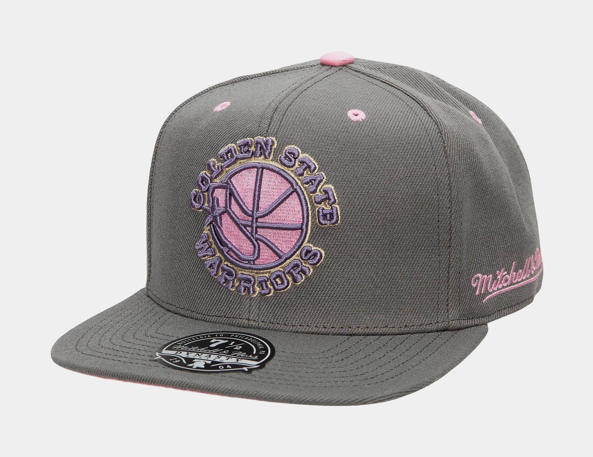 MITCHELL AND NESS Team Script 2.0 Fitted Hat Golden State Warriors