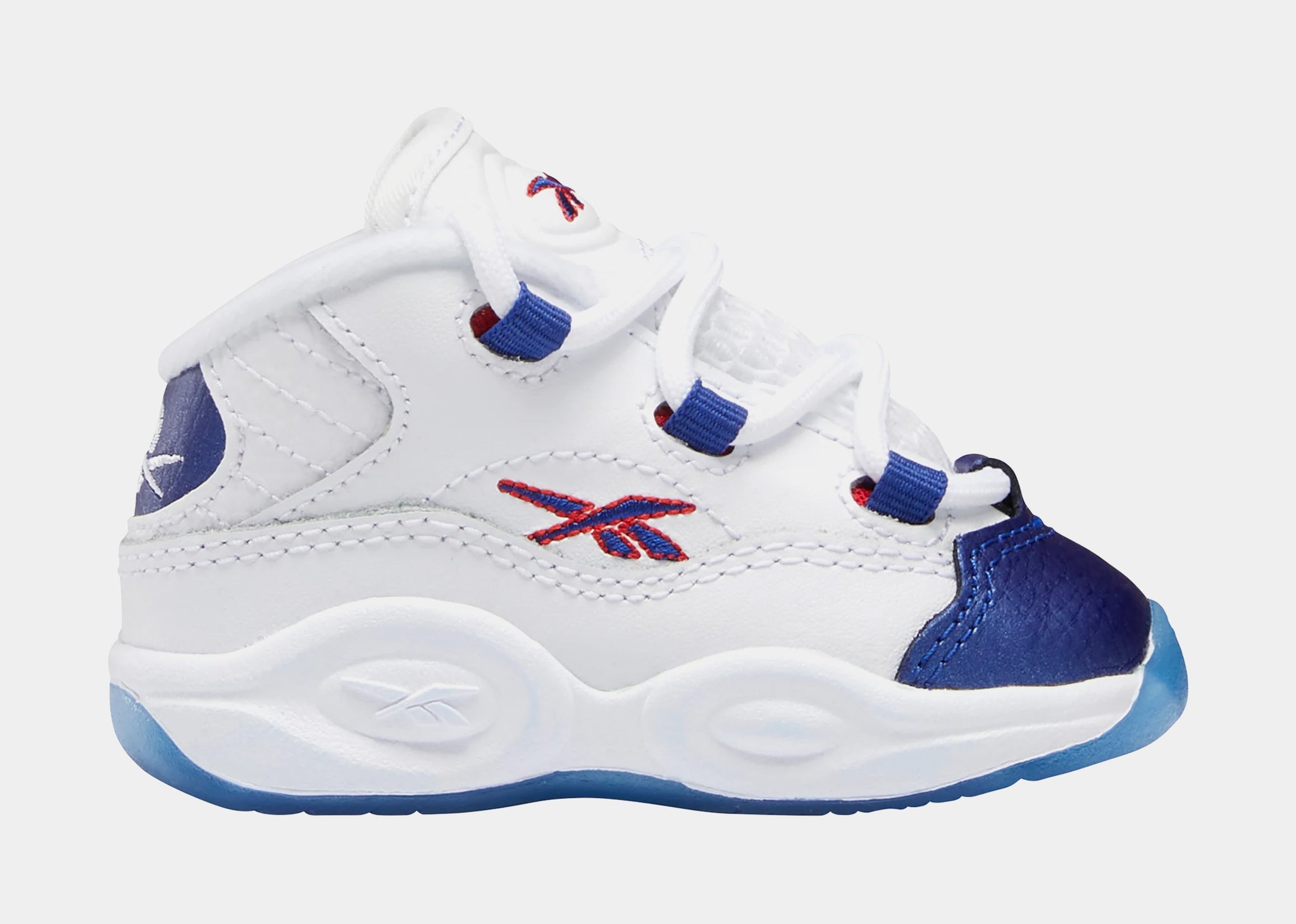 Kids Shoes Infant Reebok Pumps Reebok Question Mid Blue Toe Infant
