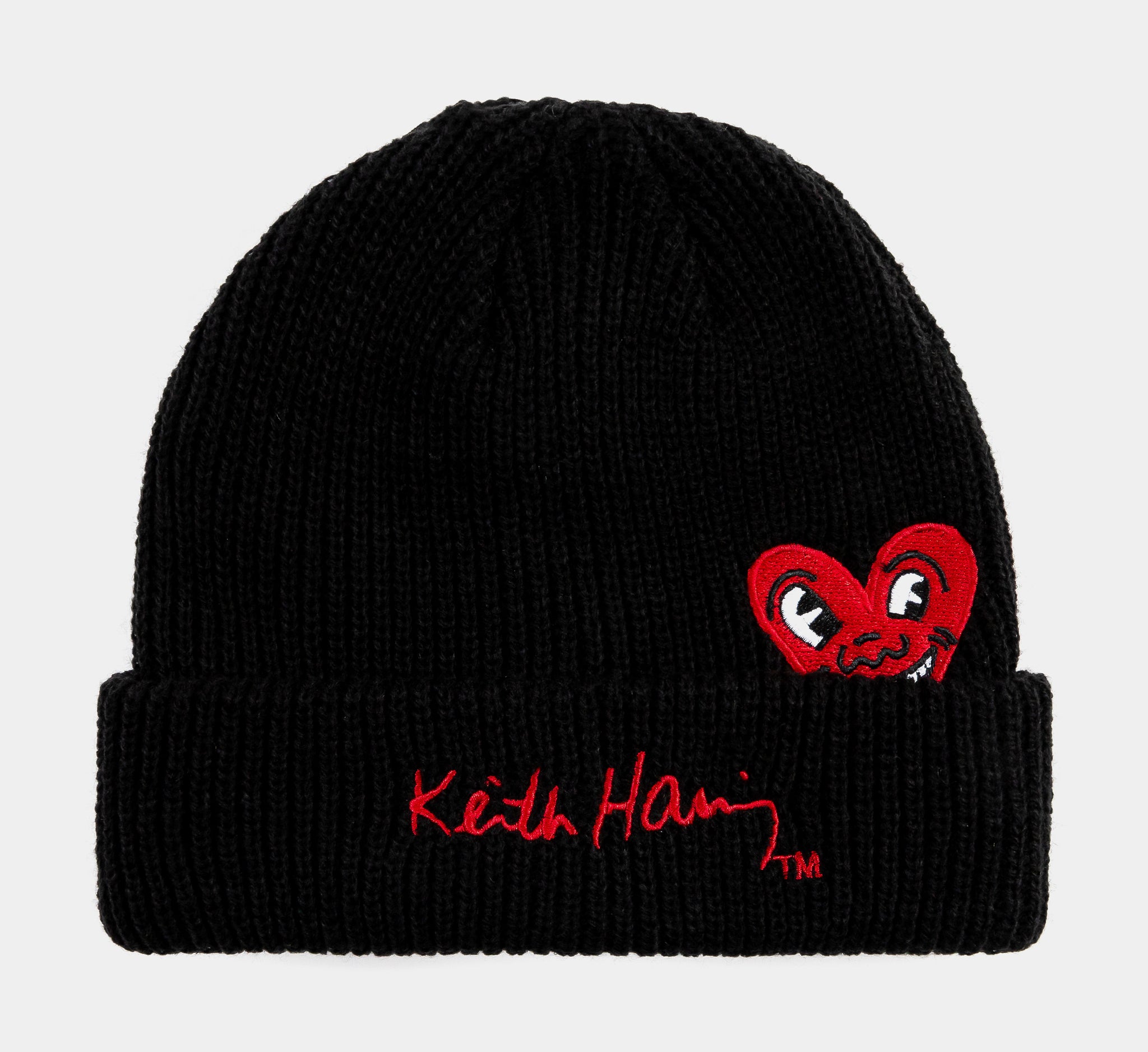 Shoe Palace SP x Keith Haring Hidden Heart Mens Beanie Black Red 