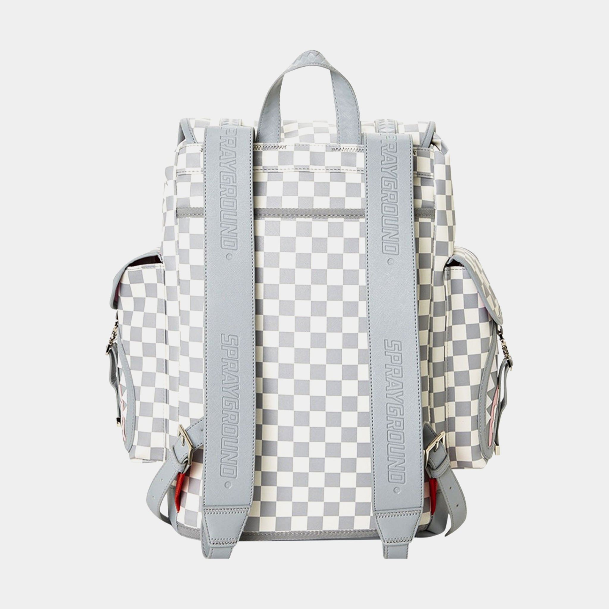 Sprayground Rose Money Checkered Backpack in White