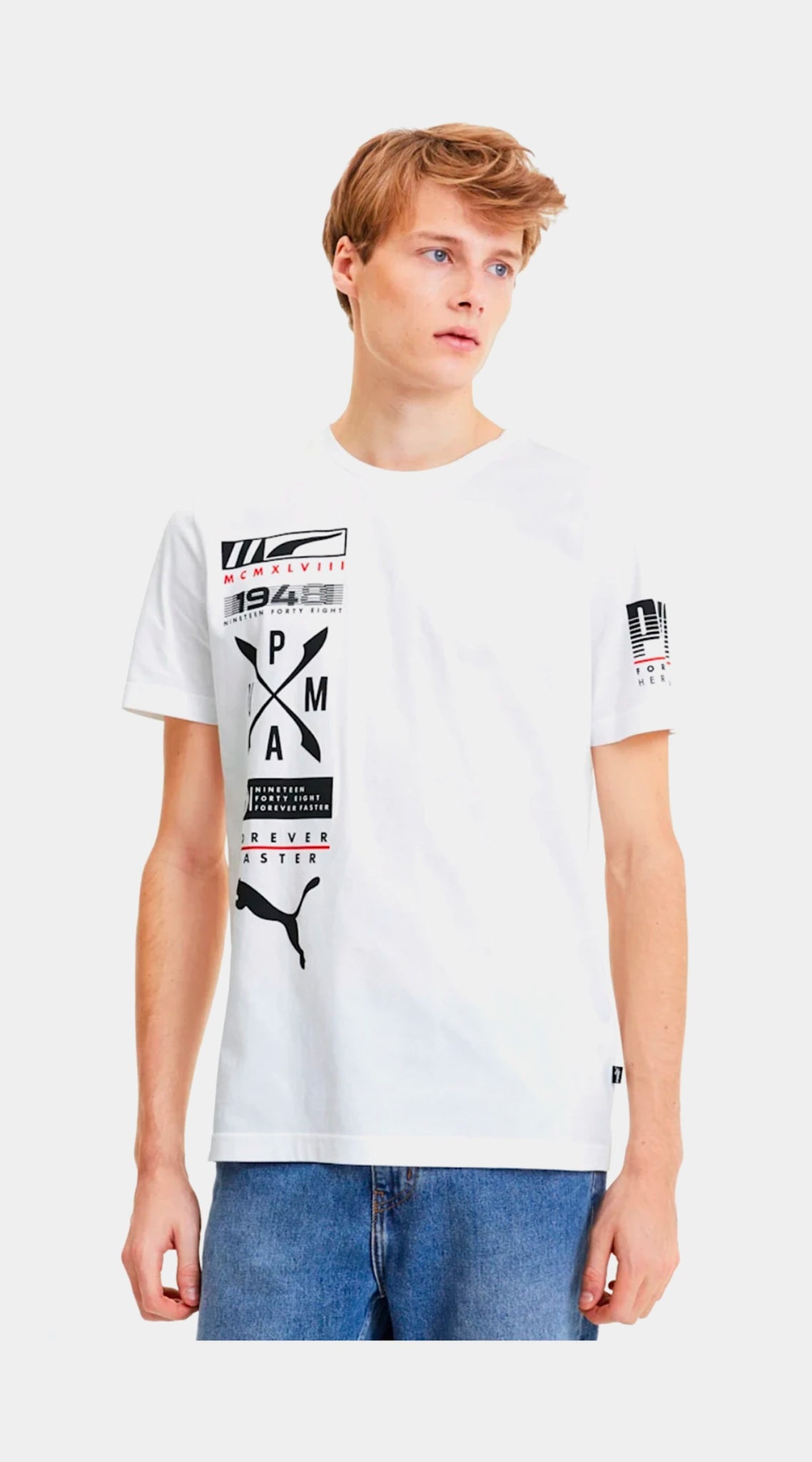 PUMA Advanced Graphic Mens T-Shirt White 581914 02 – Shoe Palace
