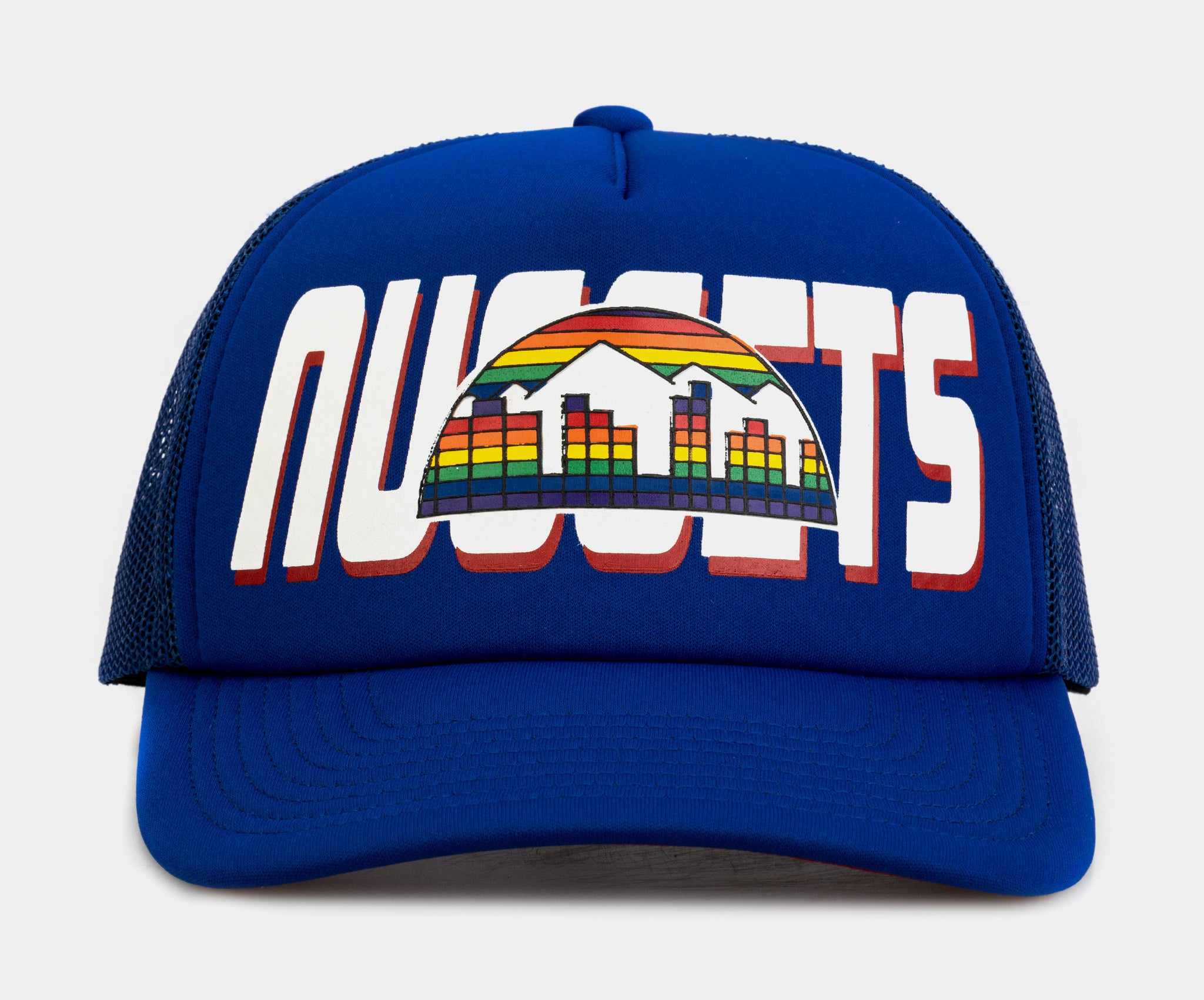 Mitchell & Ness Denver Nuggets Billboard Trucker Mens Hats Blue 
