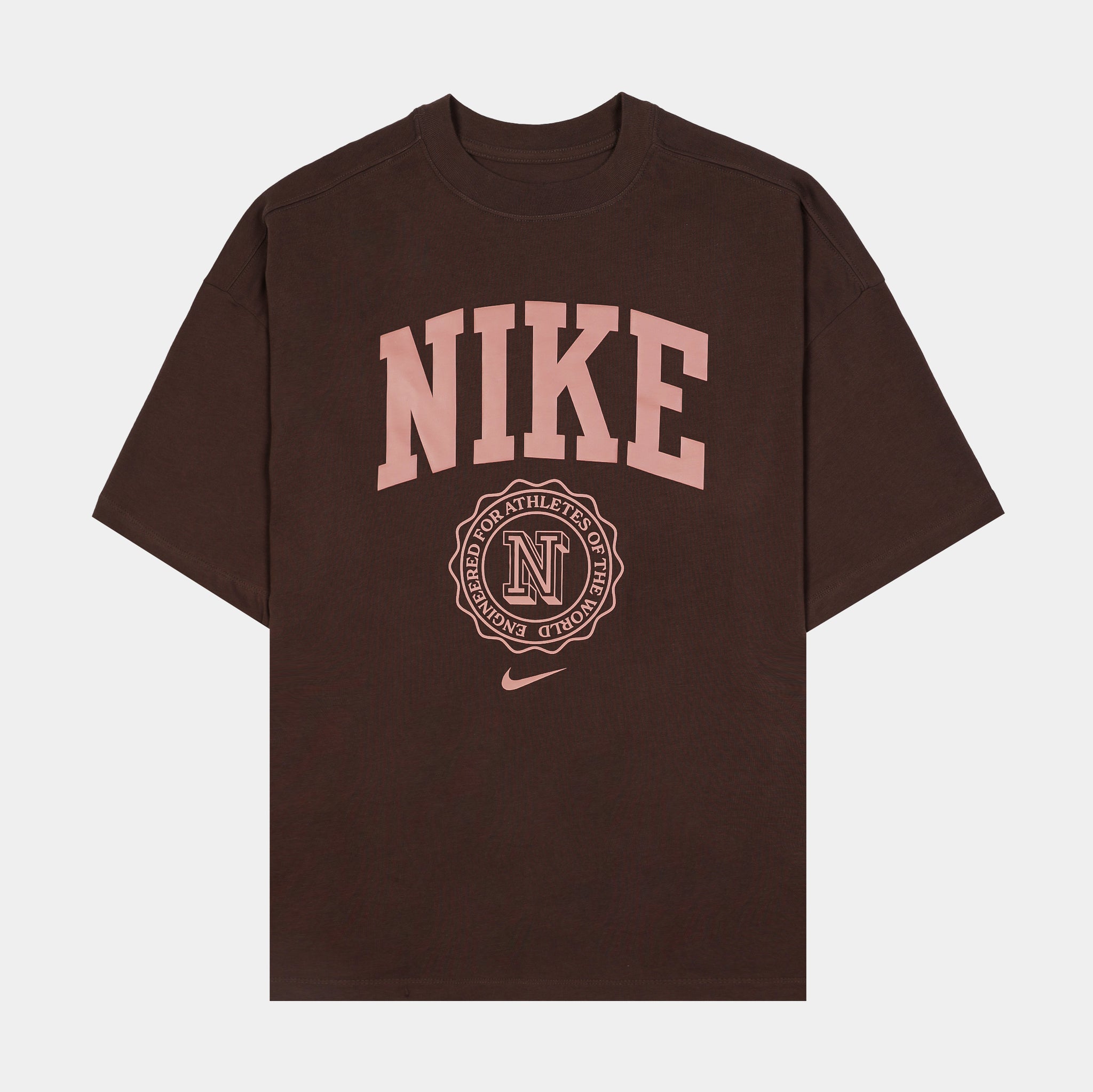 Nike NSW Essential Campus Womens Short Sleeve Shirt Brown FN3834