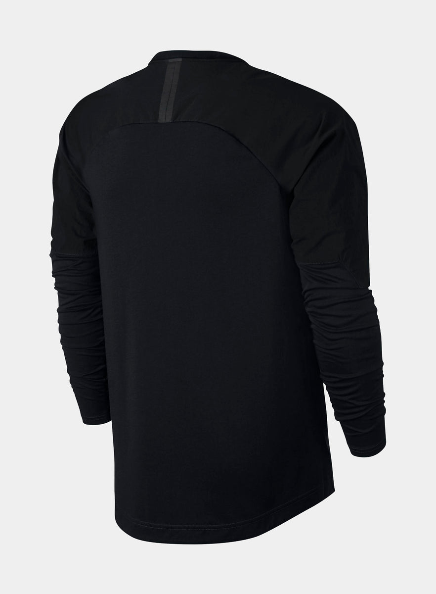 Nike Sportswear Bonded Mens Long Sleeve T-Shirt Black 832206-010 – Shoe ...