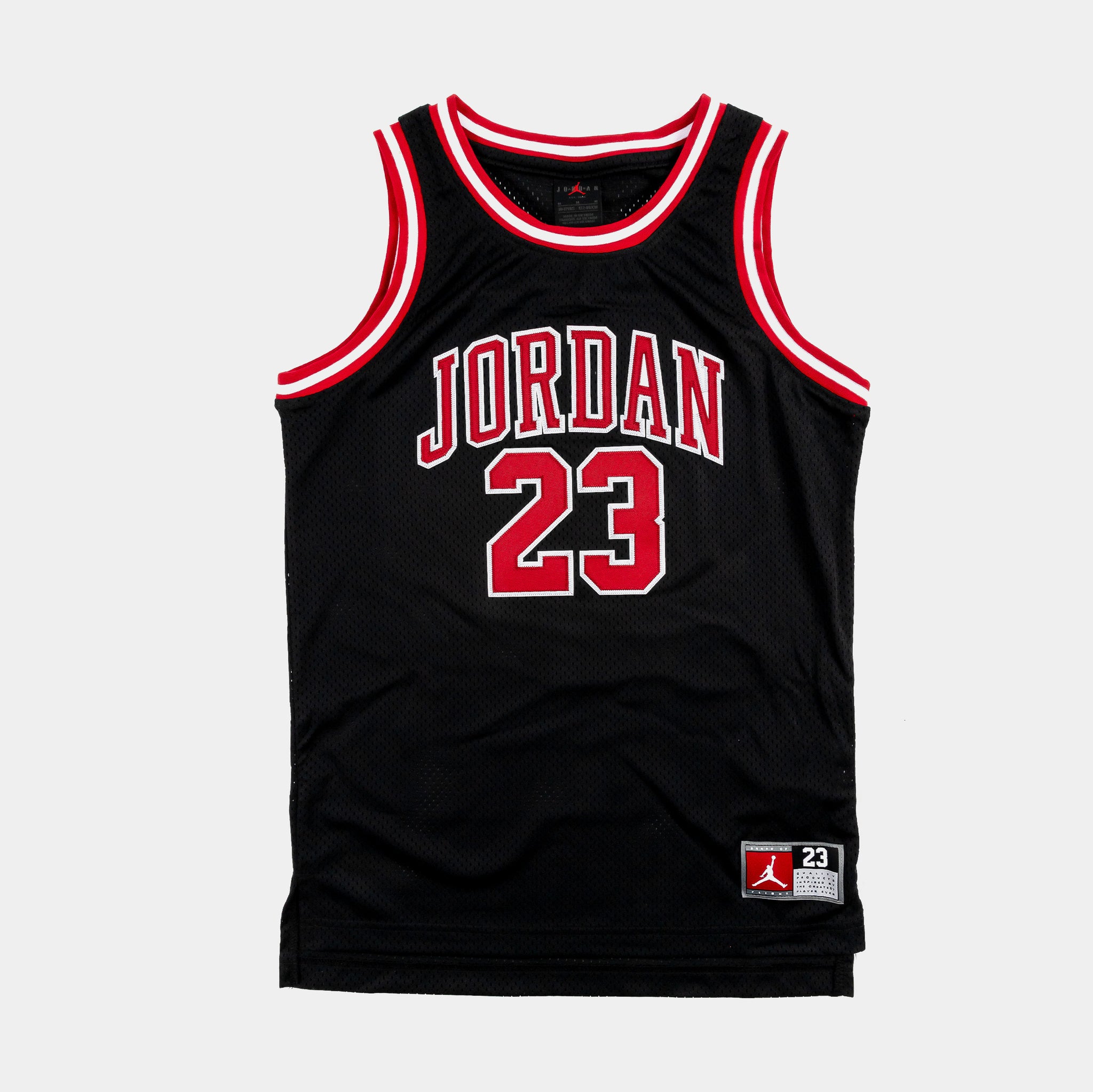 Jordan JDN 23 Tank Grade School Jersey Black Red Black 95A773-023 