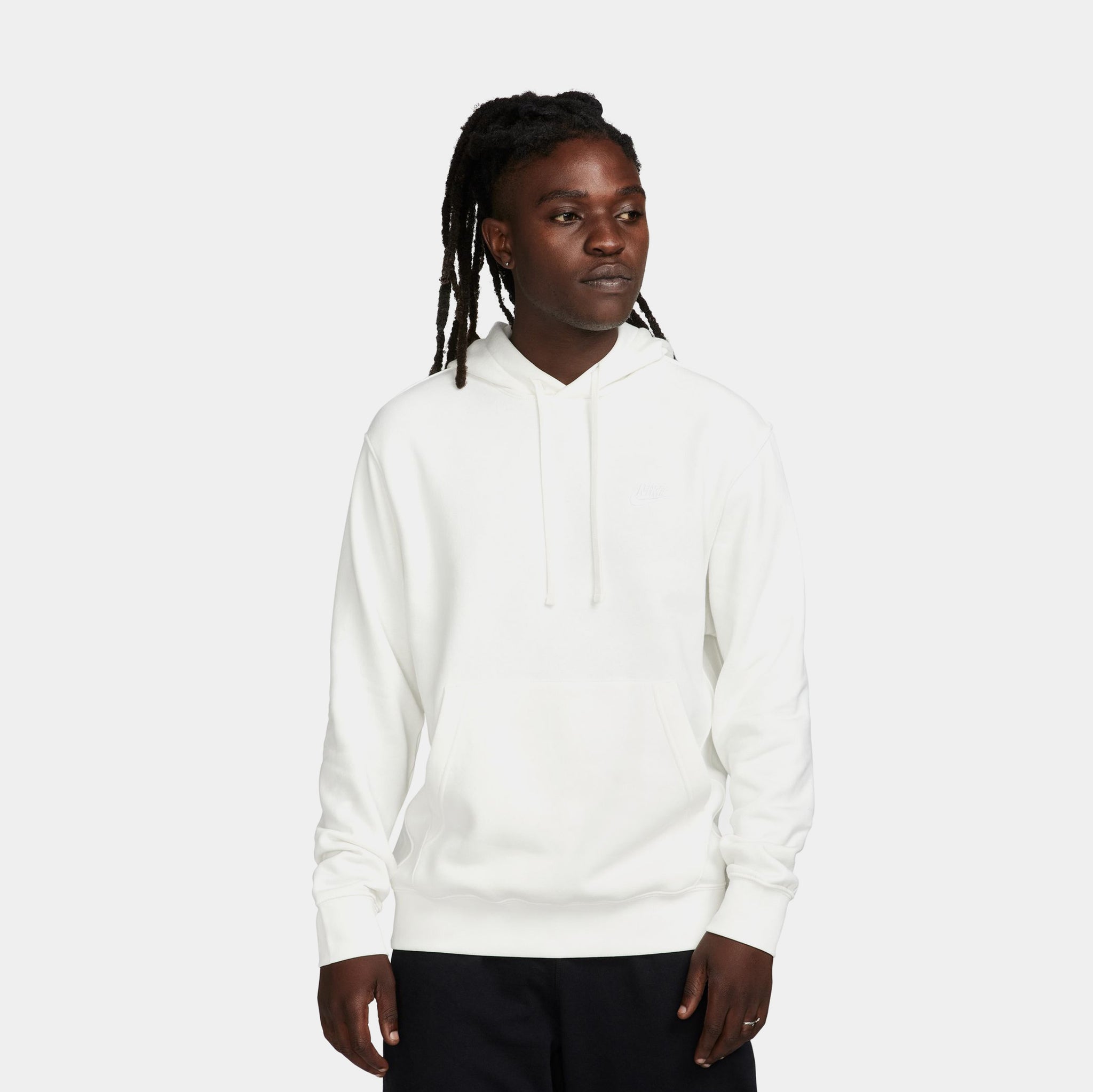 nike hoodie white mens