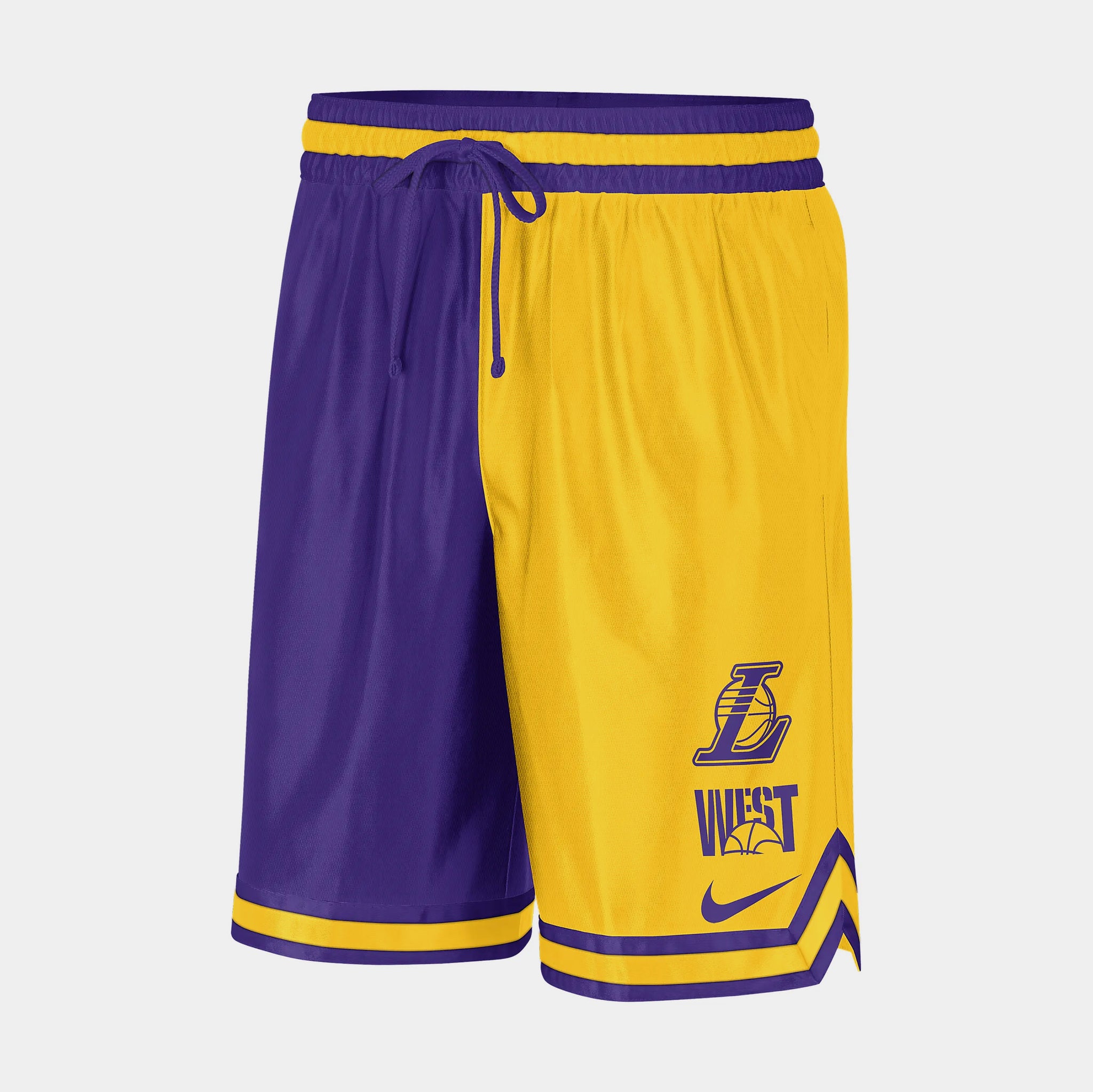 Nike Los Angeles Lakers Courtside Dri-FIT NBA Graphic Mens Shorts Yellow P – Shoe Palace