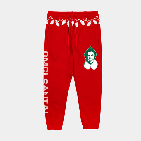 Shoe Palace SP x Elf OMG! Santa Joggers Mens Pants Red